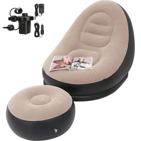 Sillon Inflable Puff Con Apoya Pies .